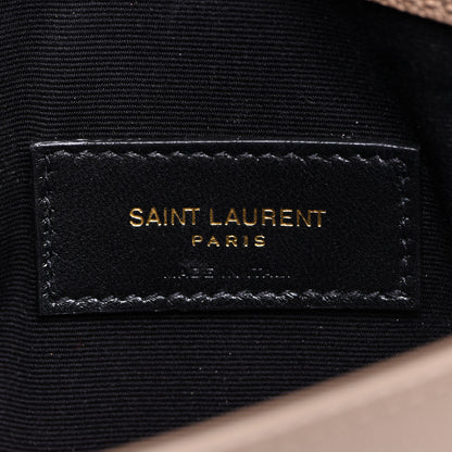 Saint Laurent Grain De Poudre Uptown Pouch Dark Beige 6 of 9
