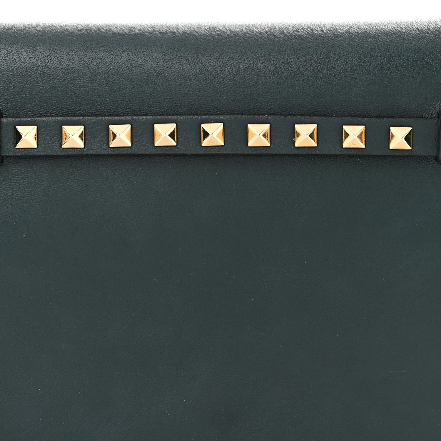 Valentino Garavani Nappa Rockstud Wristlet Clutch Jungle 8 of 10