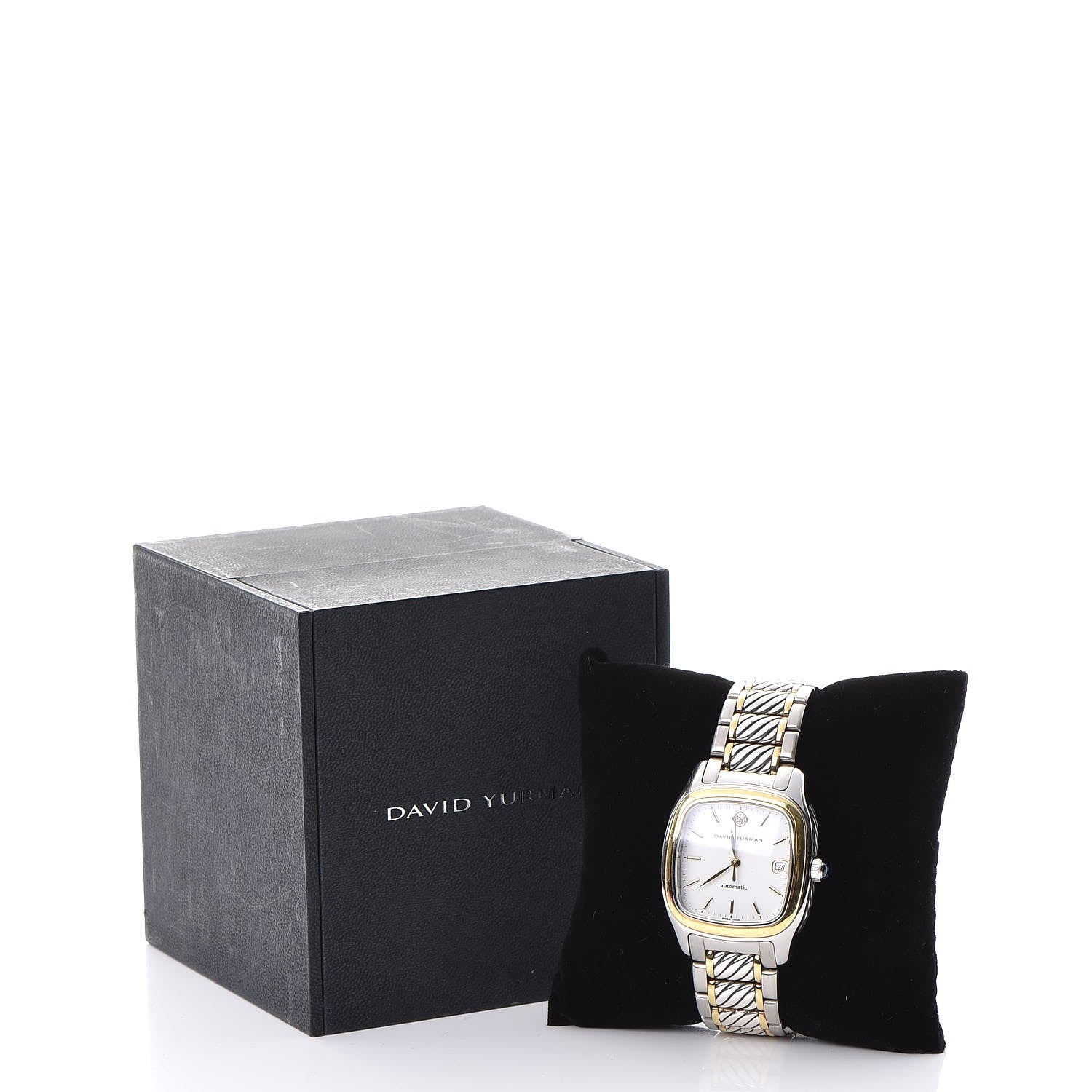 David Yurman Stainless Steel 18K Yellow Gold 35mm Thoroughbred Automatic Watch 11 of 11