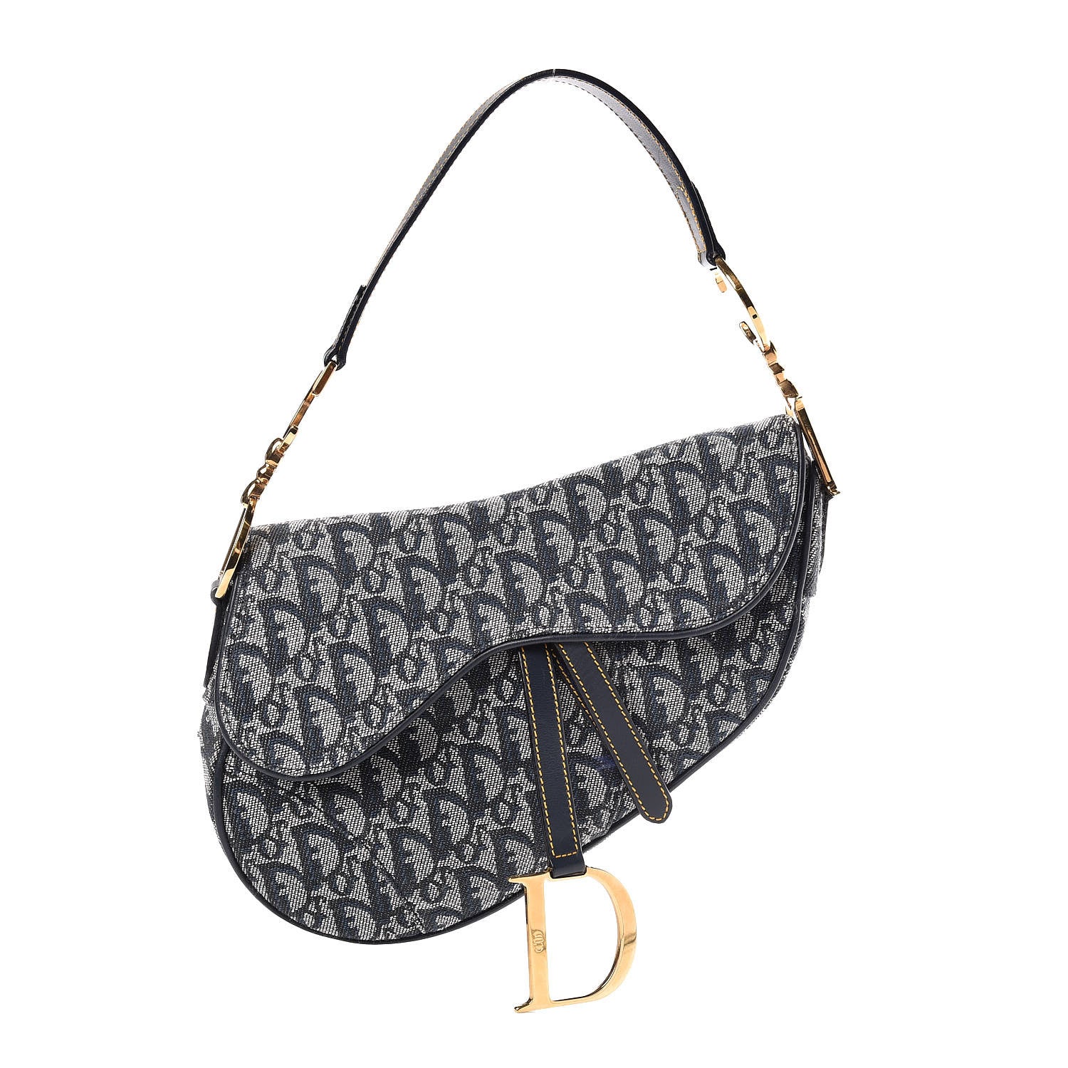 Christian Dior Monogram Saddle Bag Blue 1 of 10