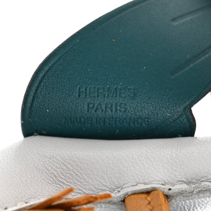 Hermes Milo Lambskin Grigri Rodeo Pegase Horse Bag Charm PM Bleu Brume Sesame Vert Bosphore 3 of 7