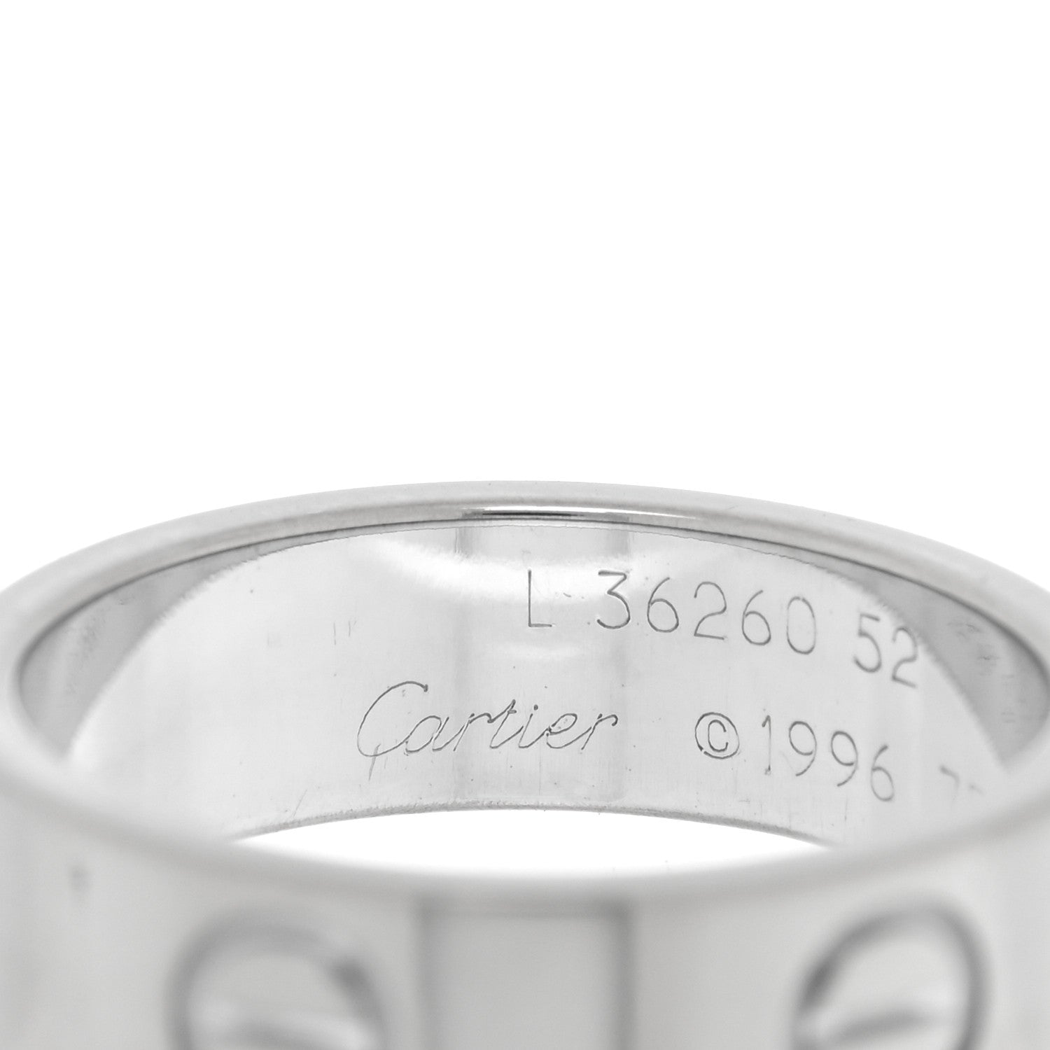 Cartier 18K White Gold 5.5mm LOVE Ring 52 6 4 of 4