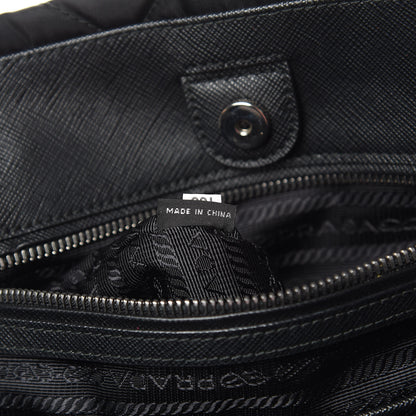 Prada Nylon Tessuto Impuntu Quilted Shoulder Bag Black 7 of 9