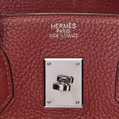 Hermes Taurillon Clemence Birkin 35 Rouge H 22 of 41