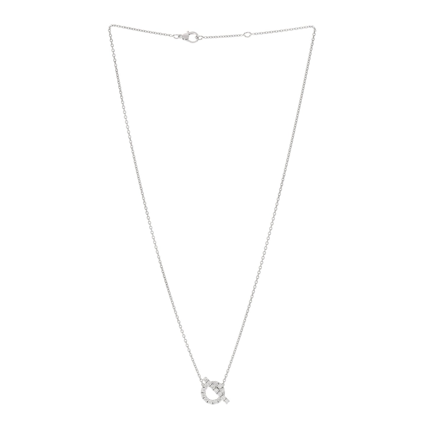 18K White Gold Diamond Finesse Pendant Necklace
