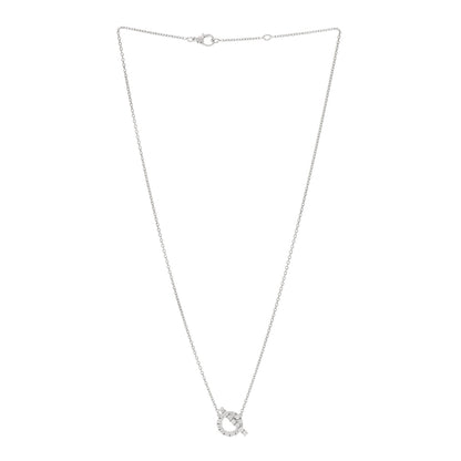 Hermes 18K White Gold Diamond Finesse Pendant Necklace 3 of 5
