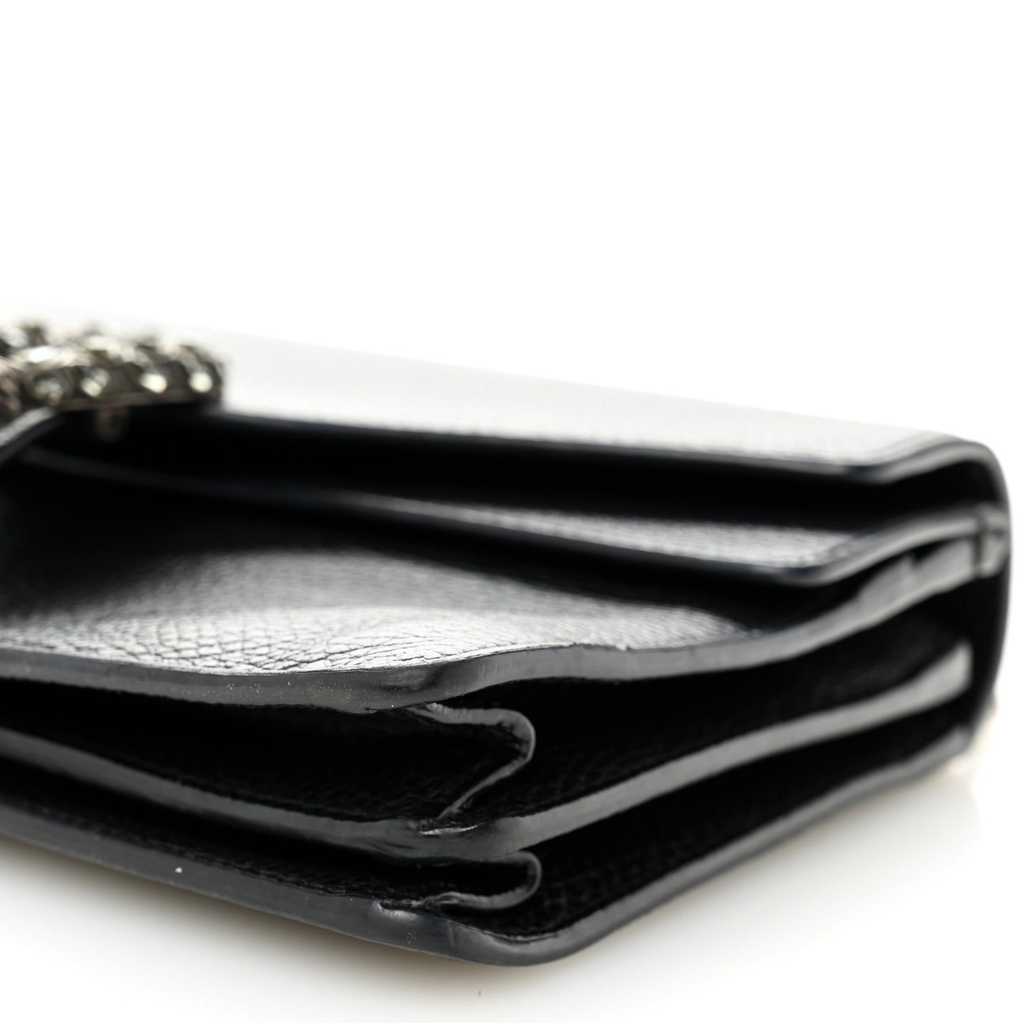 Pebbled Calfskin Small Dionysus Shoulder Bag Black