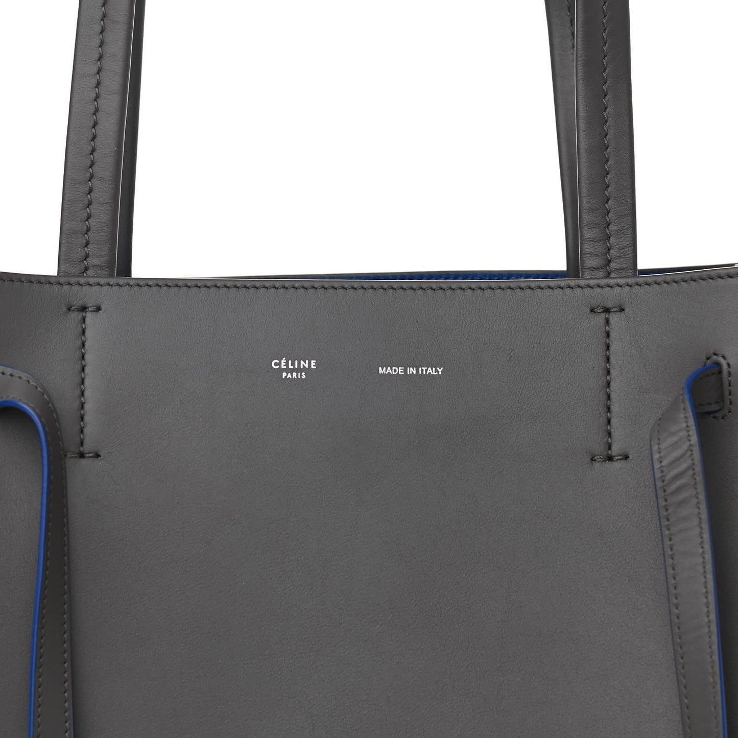 Smooth Calfskin Small Tassel Cabas Phantom Gray Blue