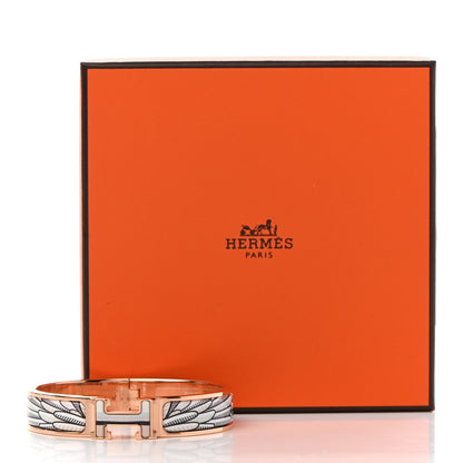 Hermes Enamel Narrow Pegase Pop Clic Clac H Bracelet PM Sable Soie 6 of 6