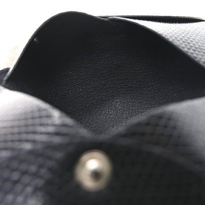 Hermes Lizard Calvi Card Case Black 5 of 8