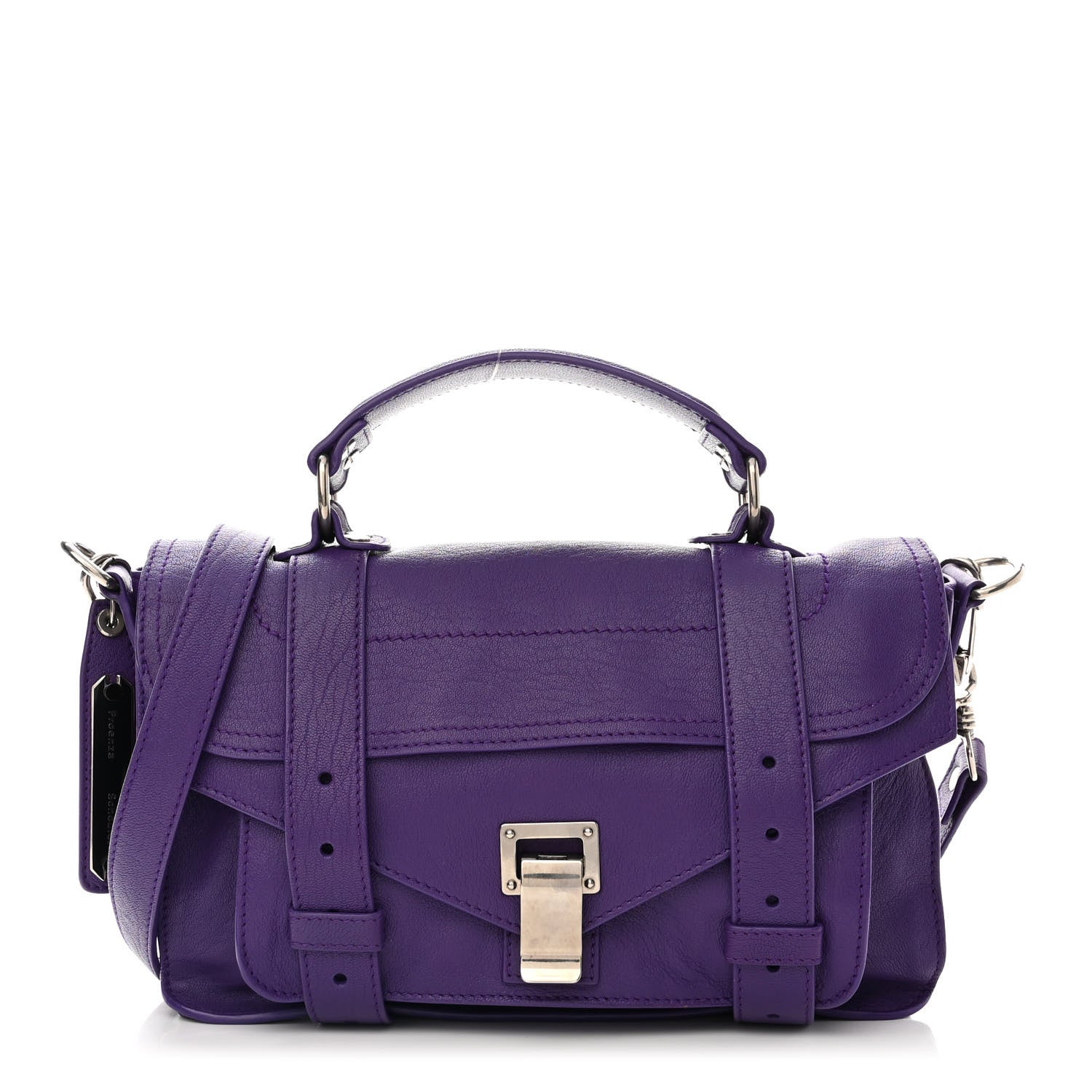 Proenza Schouler Lambskin Tiny PS1 Satchel Amethyst 1 of 11