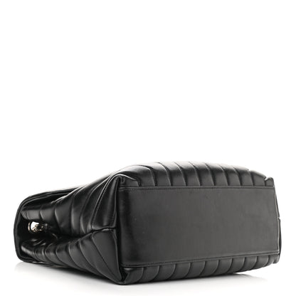 Saint Laurent Calfskin Y Quilted Monogram Medium Loulou Chain Satchel Black 4 of 12