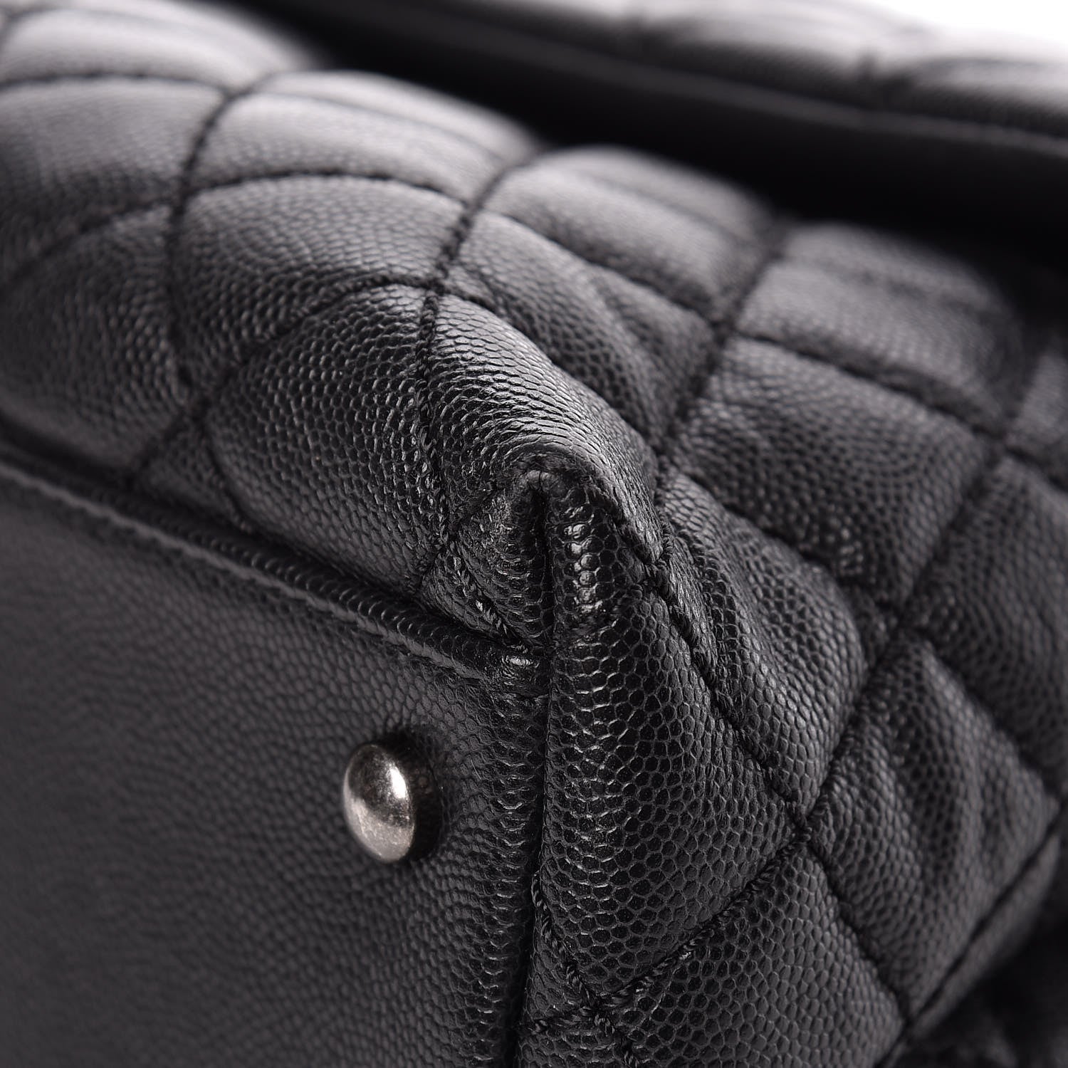 Chanel Caviar Quilted Medium Coco Handle Flap Black 10 of 13