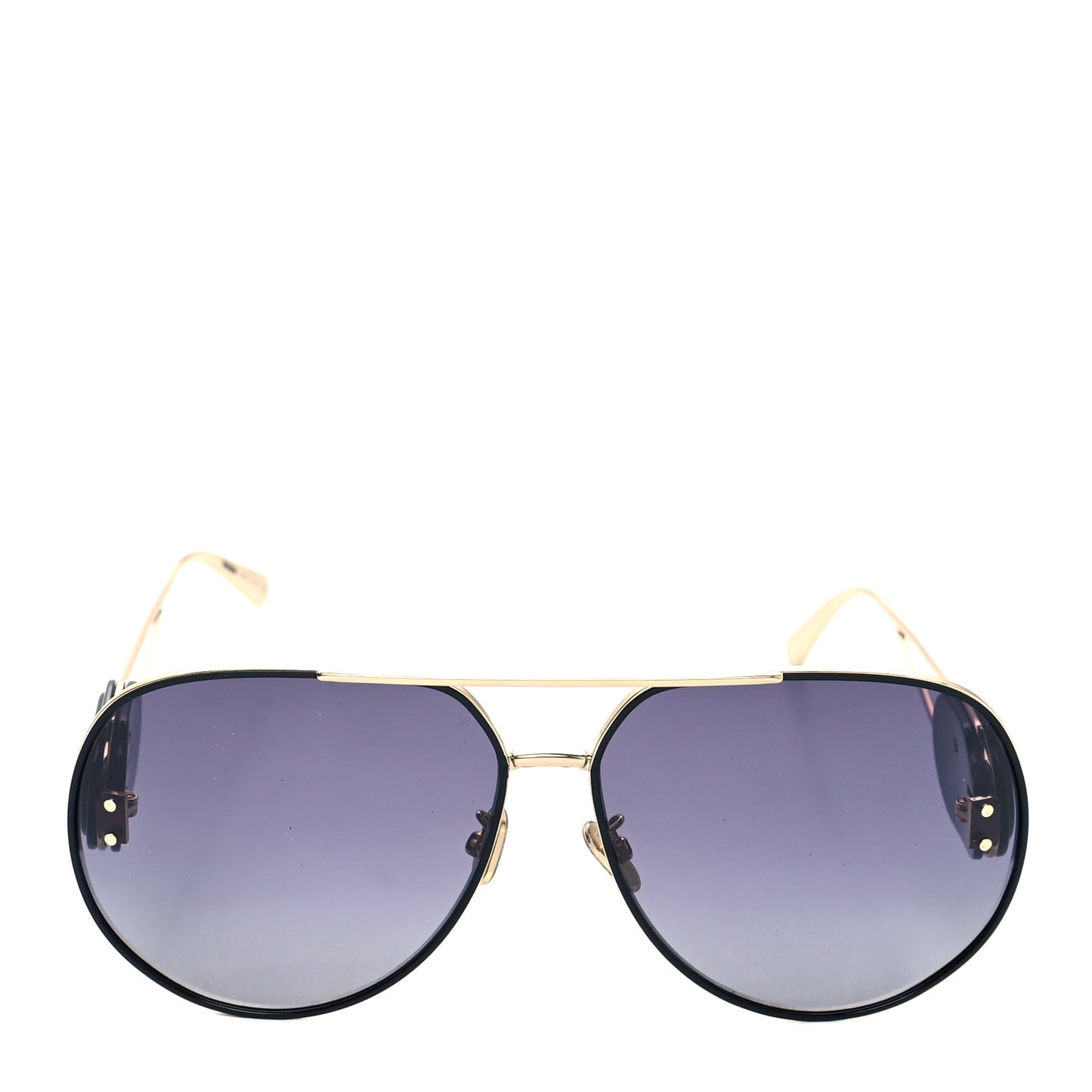 Metal Diorbobby Aviator Sunglasses Black