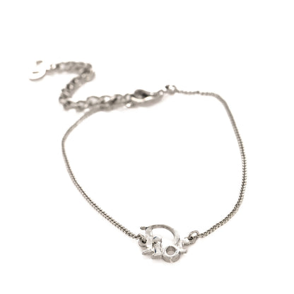 Christian Dior Metal Logo Bracelet Silver 1 of 4