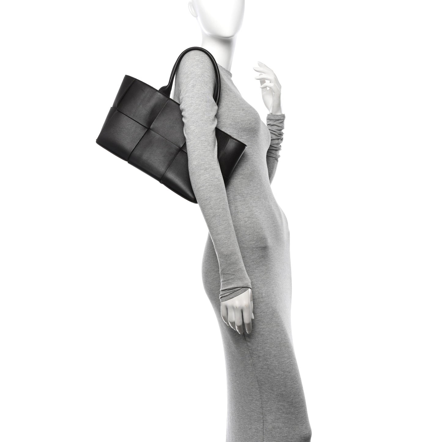 Nappa Maxi Intrecciato Small Arco Tote Fondant