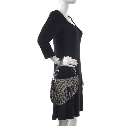 Christian Dior Monogram Saddle Bag Black 2 of 7