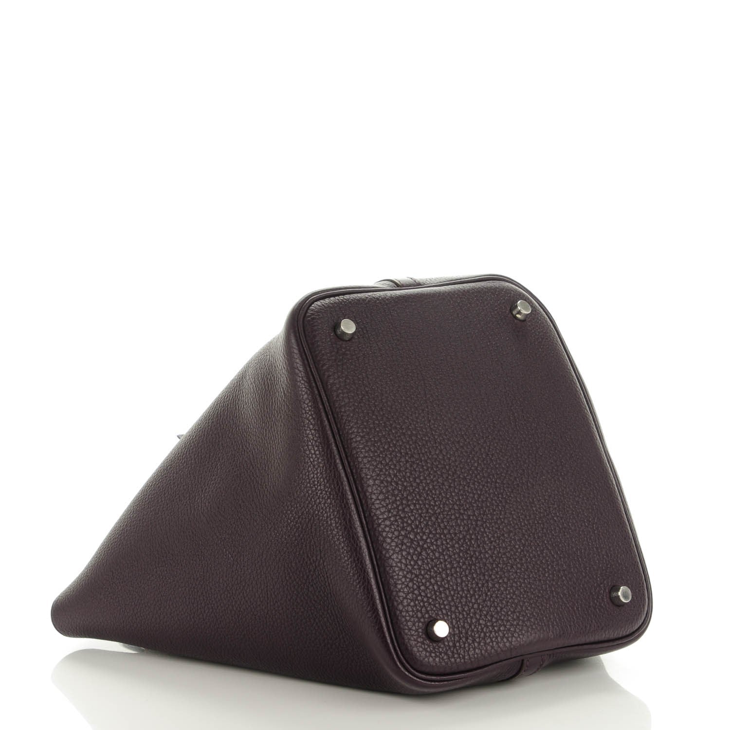 Hermes Taurillon Clemence Picotin 22 MM Raisin 4 of 7