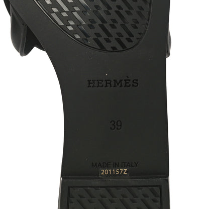 Hermes Rubber Aloha Sandals 39 Black 7 of 9