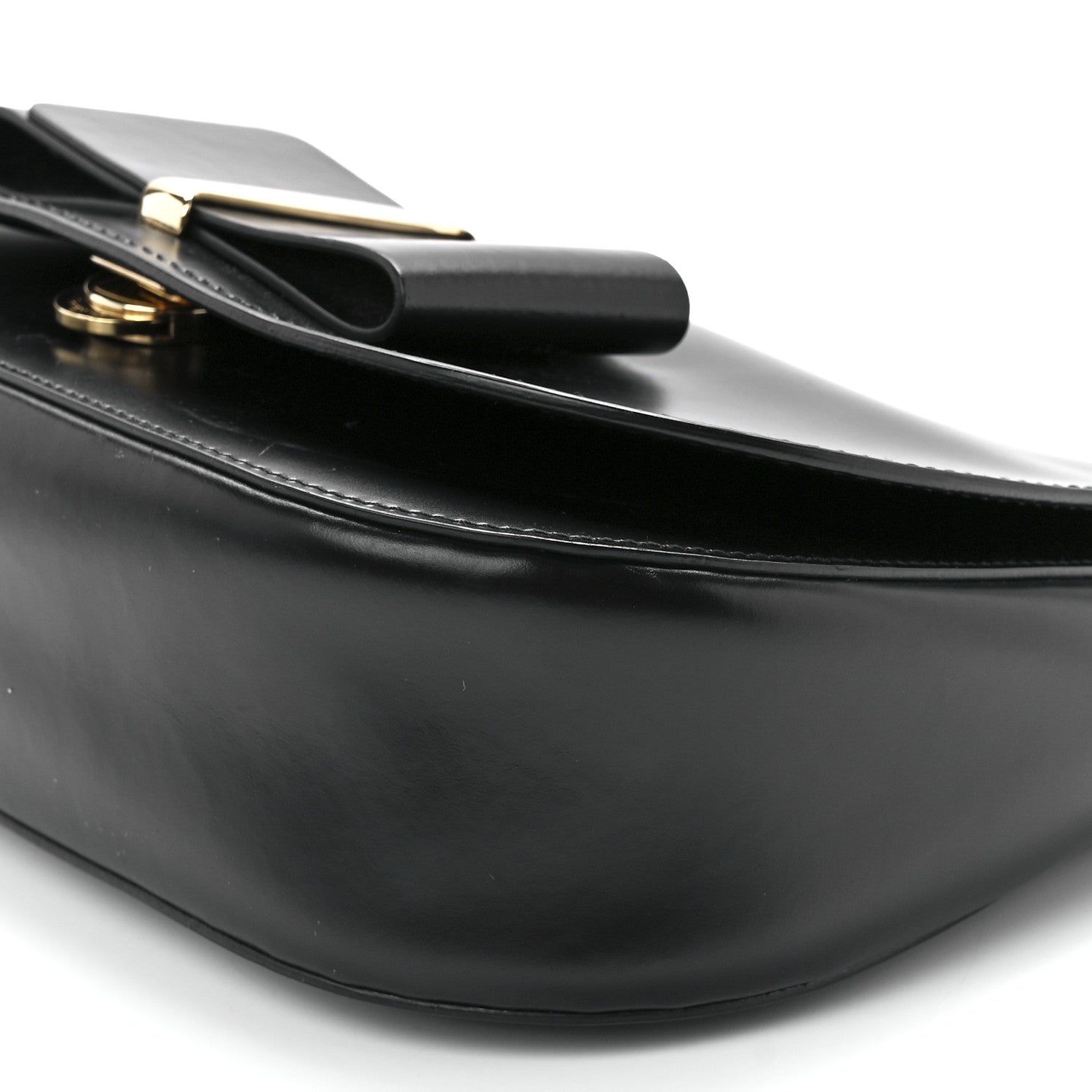 Salvatore Ferragamo Smooth Calfskin Anna Shoulder Bag Black 11 of 11