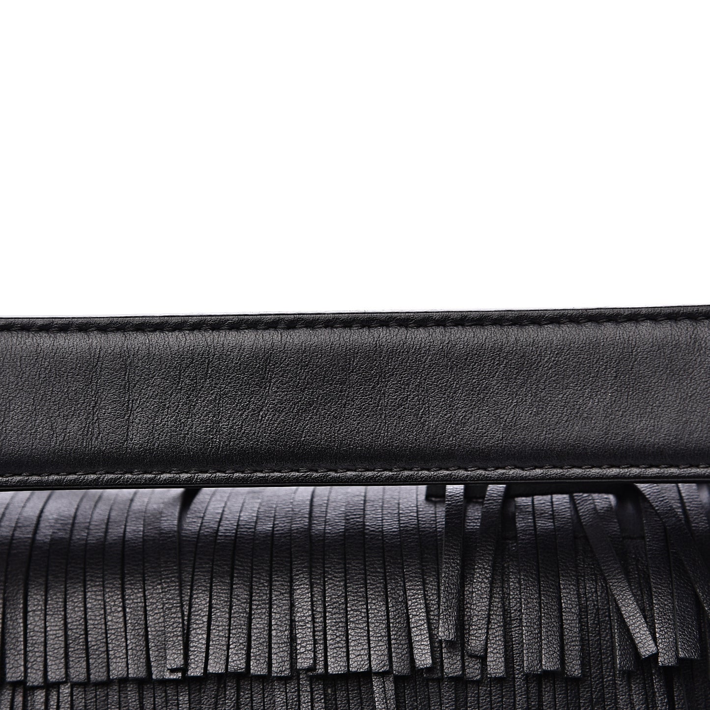 Vitello Century Opaco Monster Eyes Fringe Studded Kan I Shoulder Bag Black