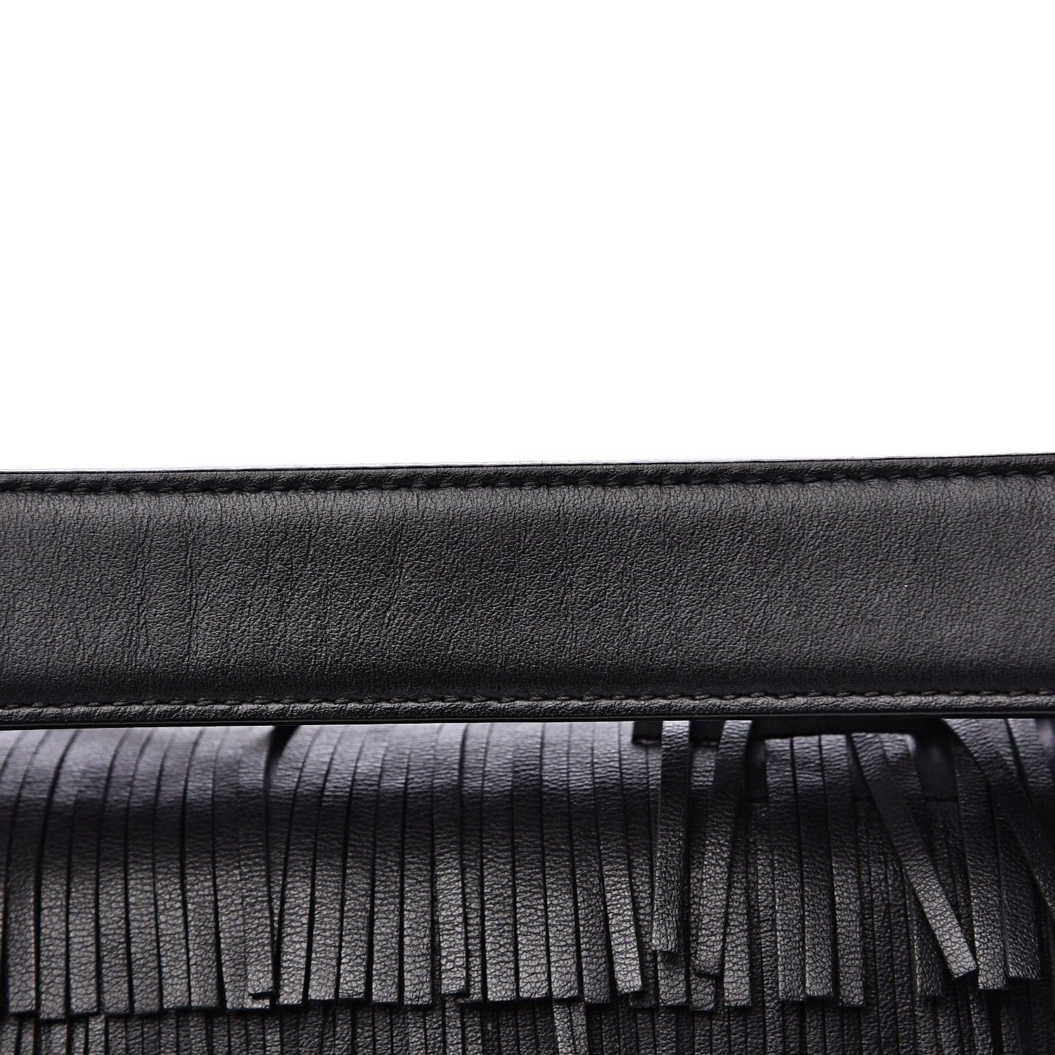 Fendi Vitello Century Opaco Monster Eyes Fringe Studded Kan I Shoulder Bag Black 12 of 12