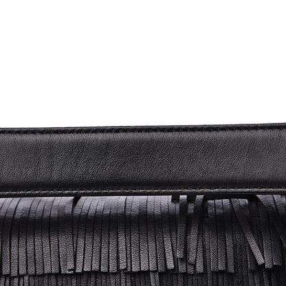 Fendi Vitello Century Opaco Monster Eyes Fringe Studded Kan I Shoulder Bag Black 12 of 12