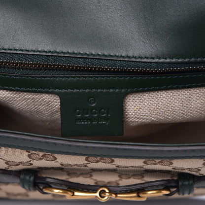 Gucci Monogram Calfskin Medium Lady Web Shoulder Bag Beige Green 7 of 8