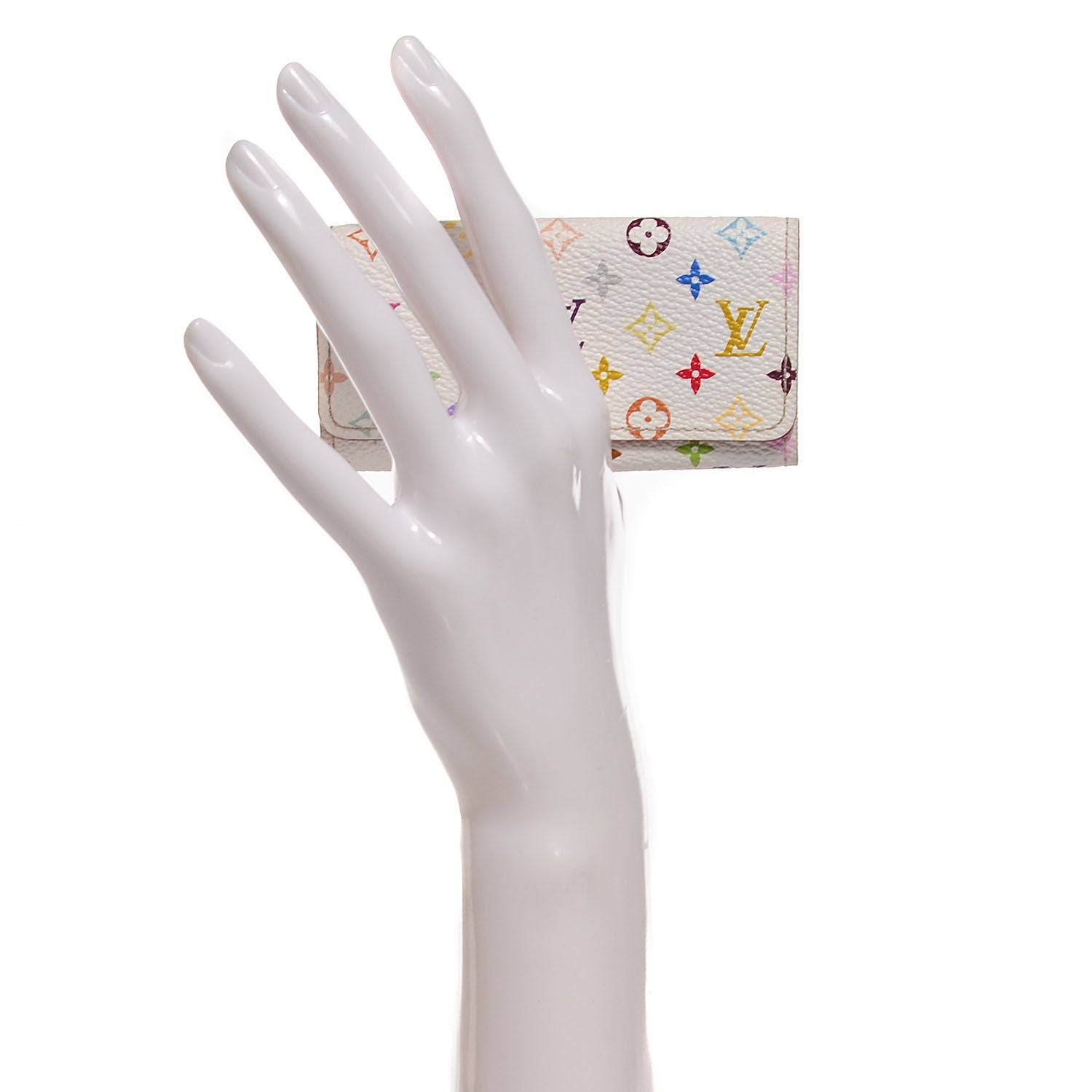 Louis Vuitton Monogram Multicolor Multicles 4 Key Holder White Litchi 2 of 7