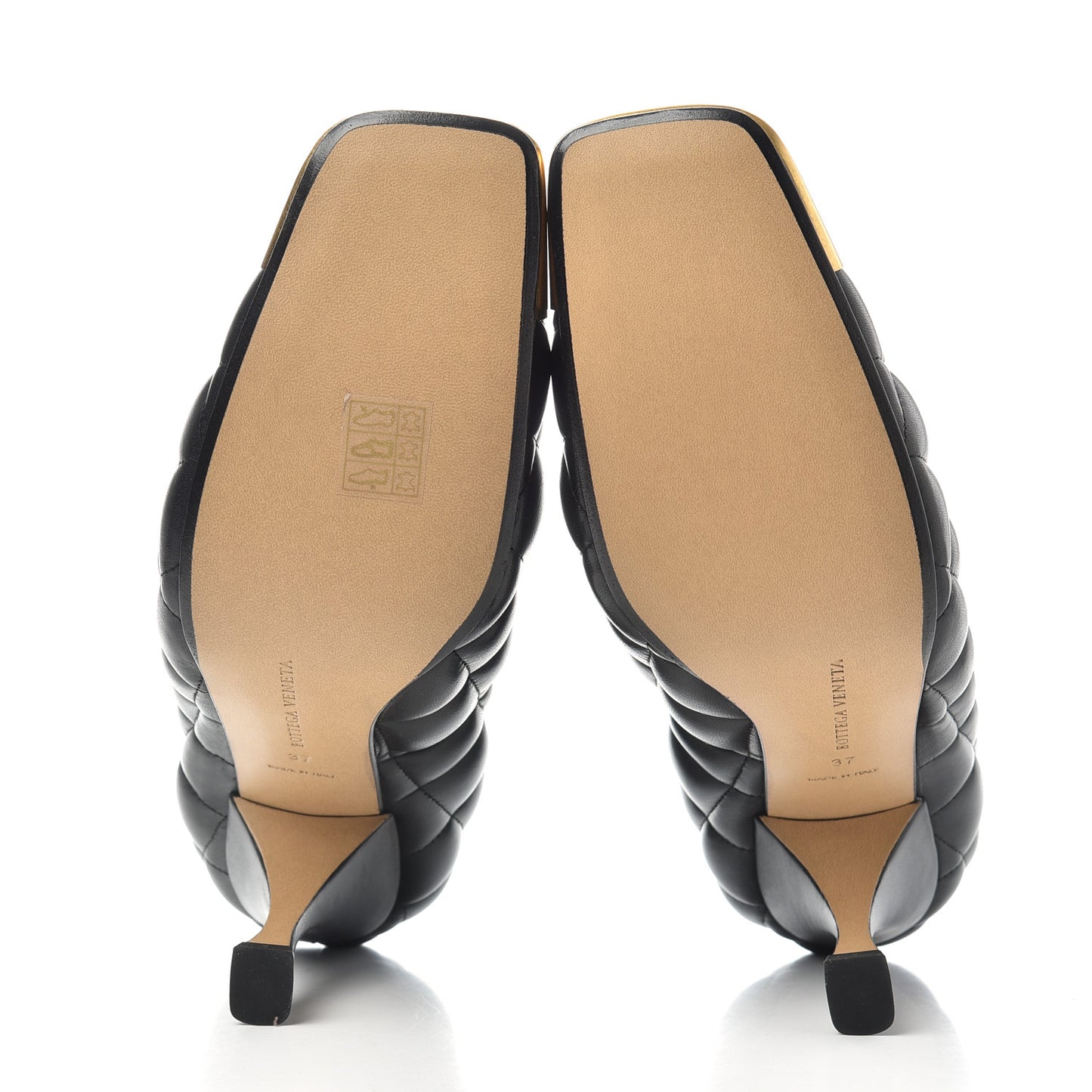 Nappa Matelasse Captoe Pumps 37 Black
