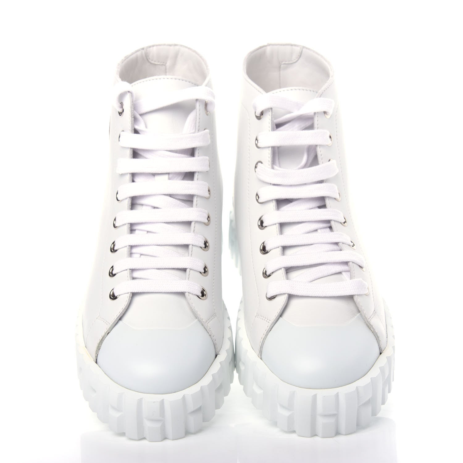 Hermes Calfskin Womens Climb Sneakers 37 White 5 of 11