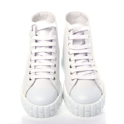 Hermes Calfskin Womens Climb Sneakers 37 White 5 of 11