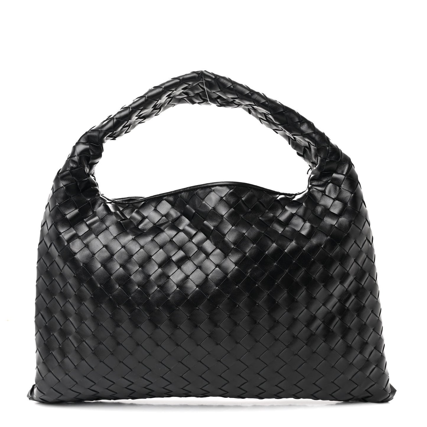 Calfskin Intrecciato Small Hop Black