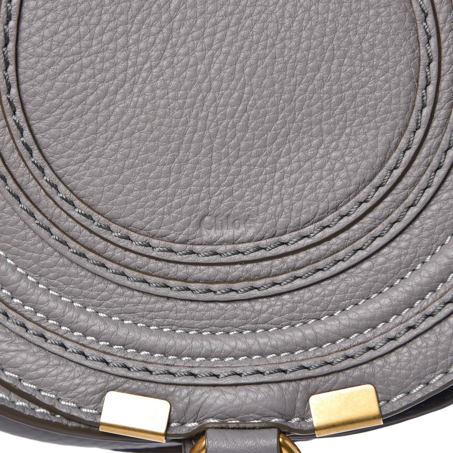 Chloe Calfskin Mini Marcie Round Crossbody Bag Cashmere Grey 5 of 8