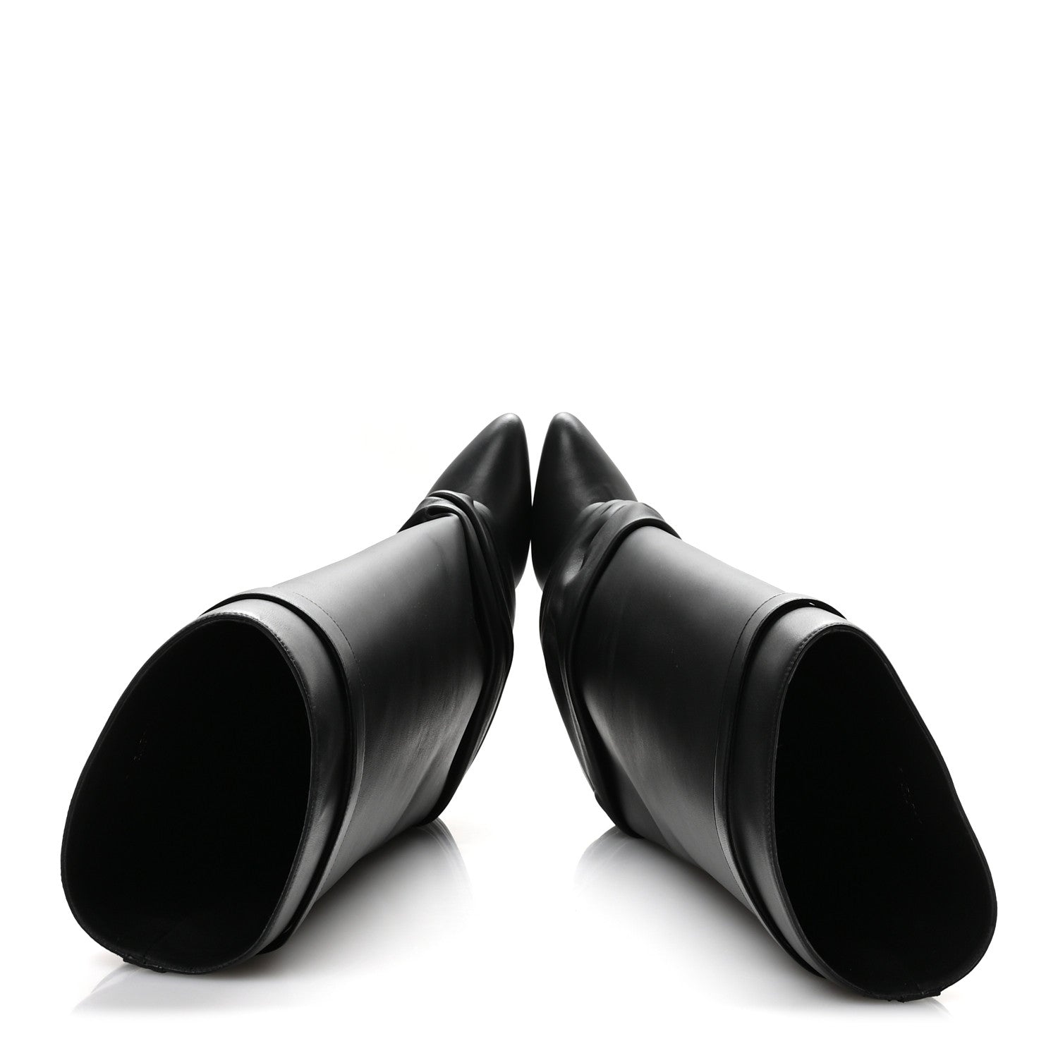 Givenchy Lambskin Shark Lock Stiletto High Boots 41 Black 2 of 8