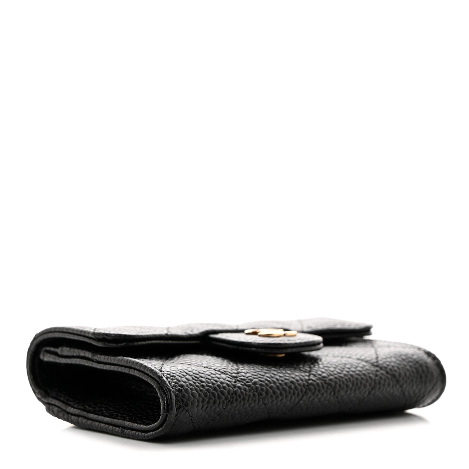 Chanel Caviar Quilted Flap Card Holder Wallet Black 4 of 8