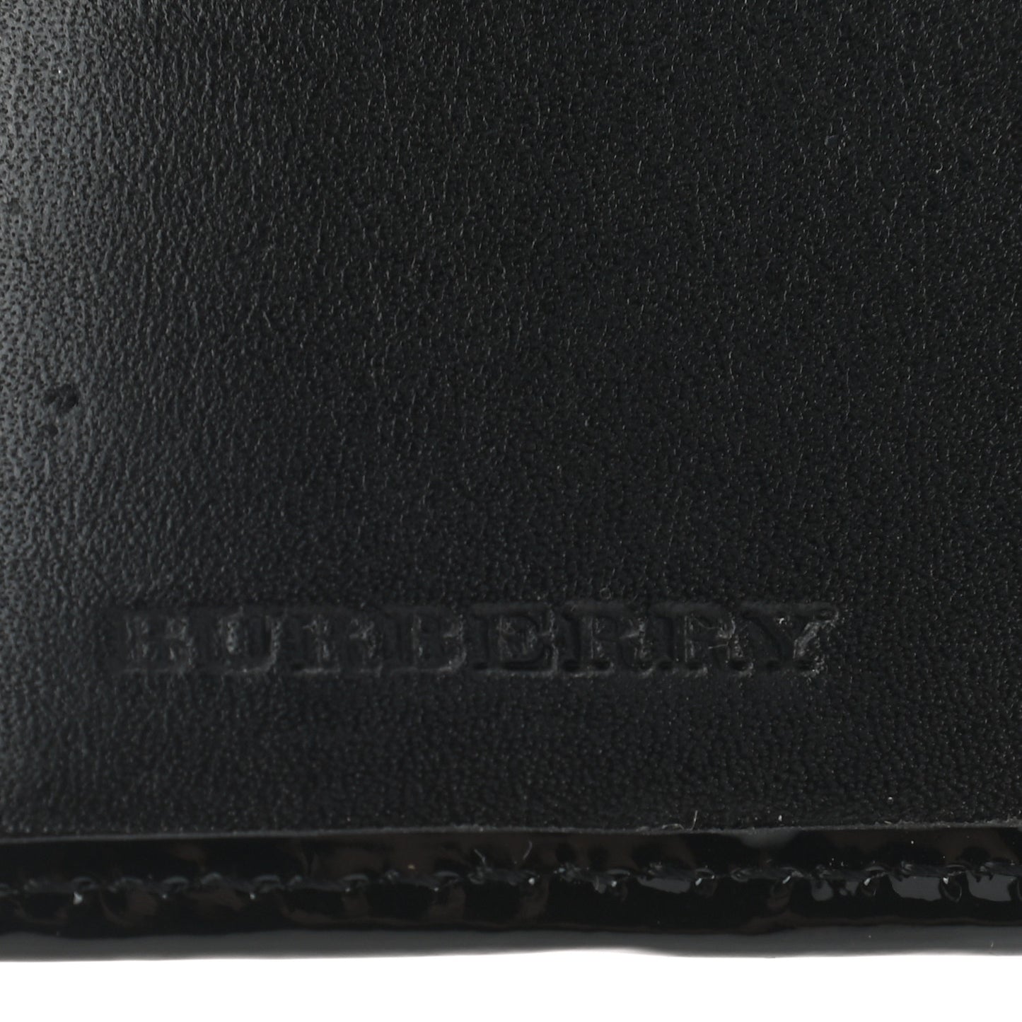 Patent Supernova Check Compact Wallet Black