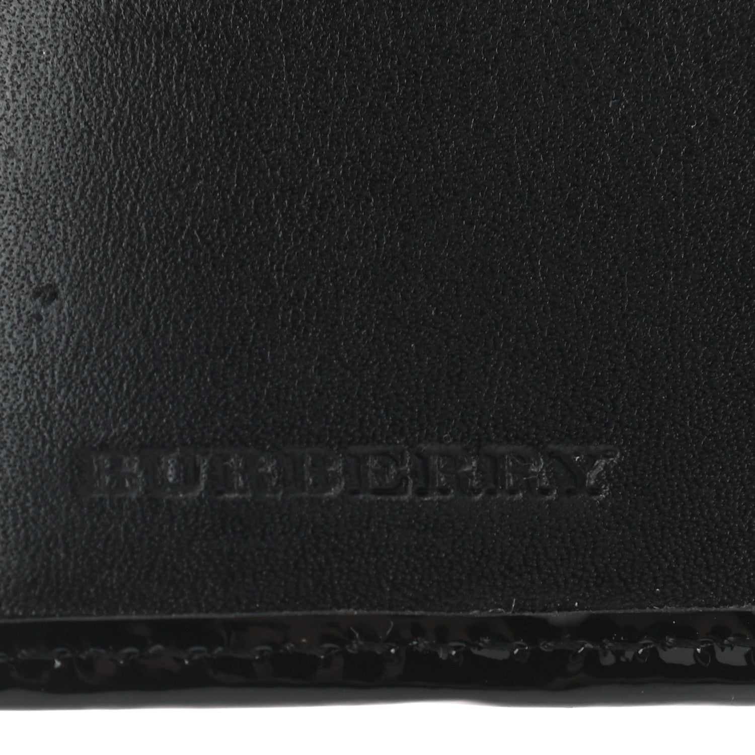 Burberry Patent Supernova Check Compact Wallet Black 6 of 8