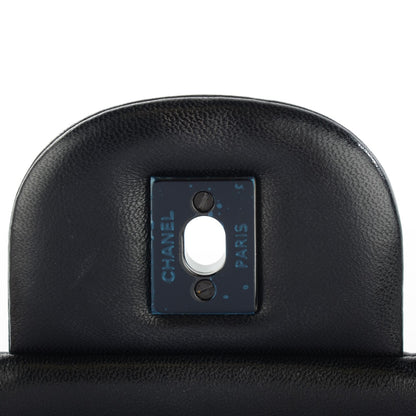Chanel Lambskin Chevron Quilted Jumbo Double Flap So Black 9 of 9