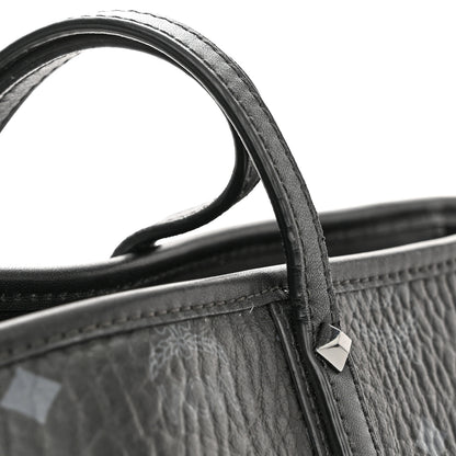 MCM Visetos Medium Anya Shopper Tote Black 10 of 11