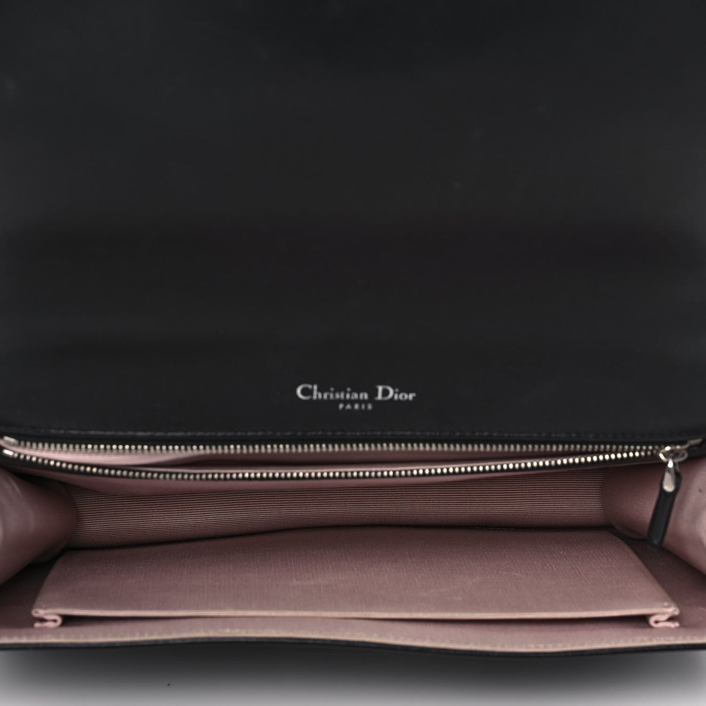Lambskin Large Diorama Flap Bag Black