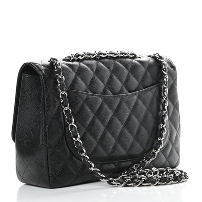 Chanel Caviar Quilted Jumbo Single Flap Black 4 of 11