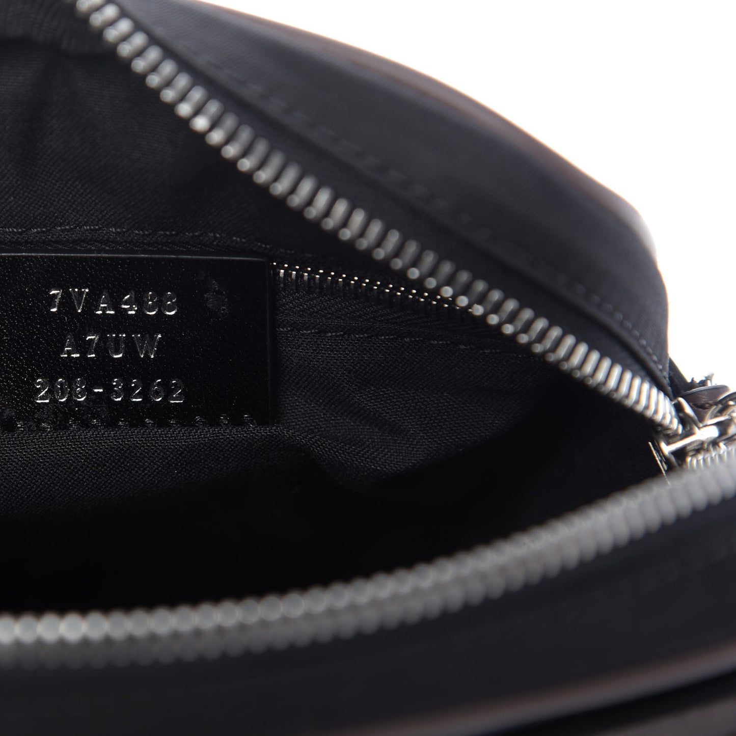 Nylon Fabric Jacquard Chamois FF 1974 Medium Crossbody Messenger Black Nuvola