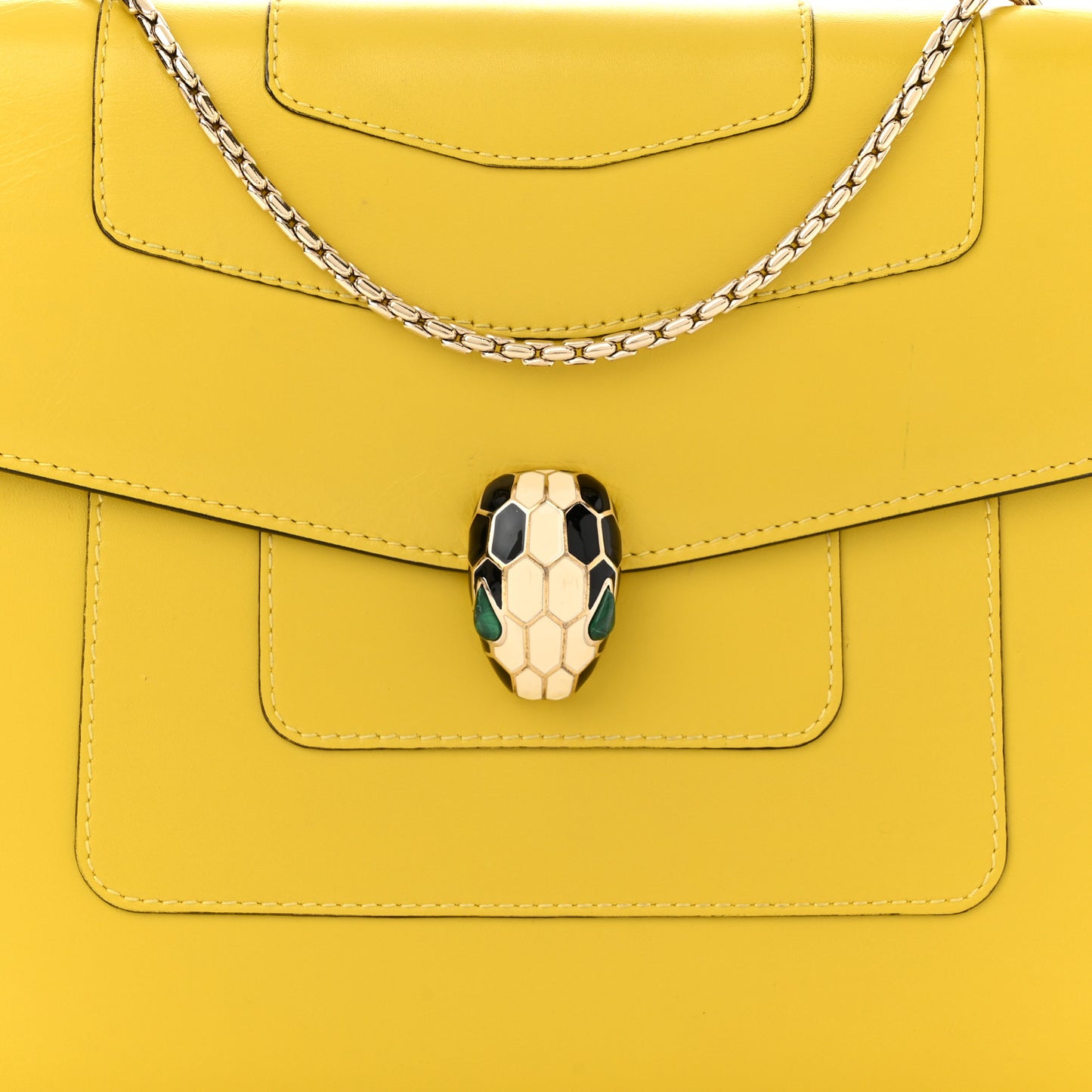 Calfskin Serpenti Forever Shoulder Bag Yellow