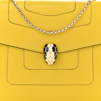Bulgari Calfskin Serpenti Forever Shoulder Bag Yellow 8 of 14