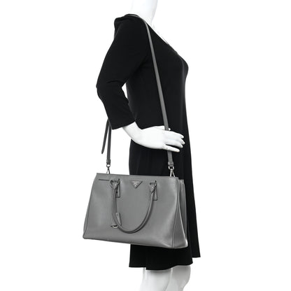 Prada Saffiano Medium Galleria Double Zip Tote Marmo 2 of 17