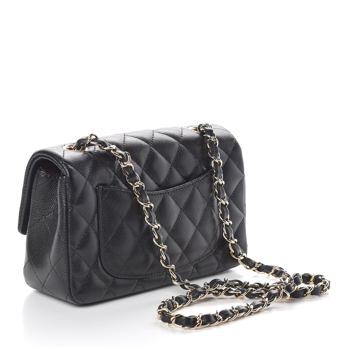 Caviar Quilted Mini Rectangular Flap Black