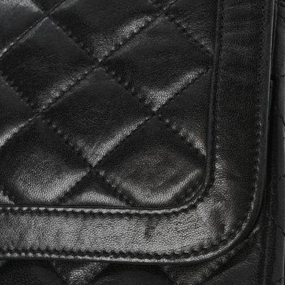 Chanel Lambskin Quilted Medium Double Flap Bag Black 10 of 19