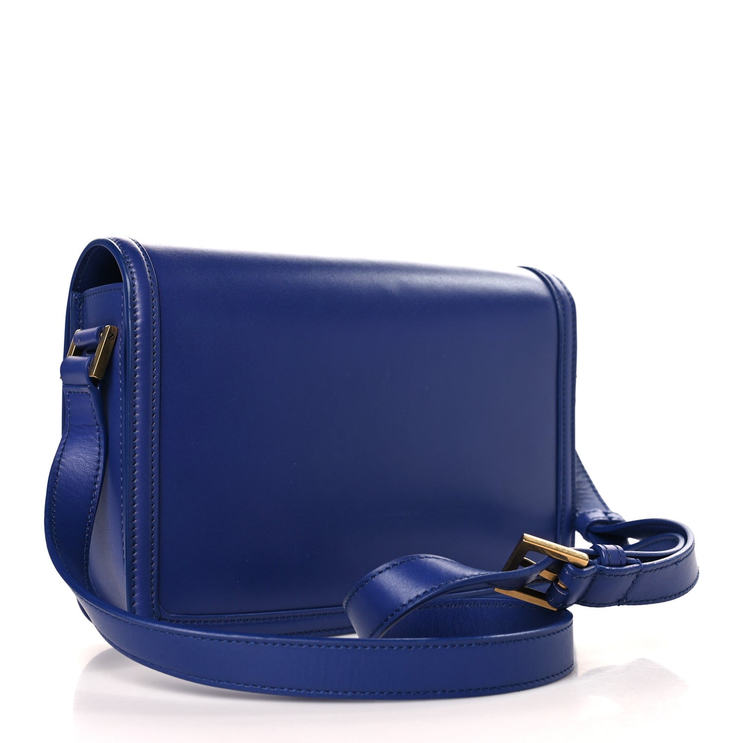 Box Calfskin Monogram Medium Solferino Satchel Blue