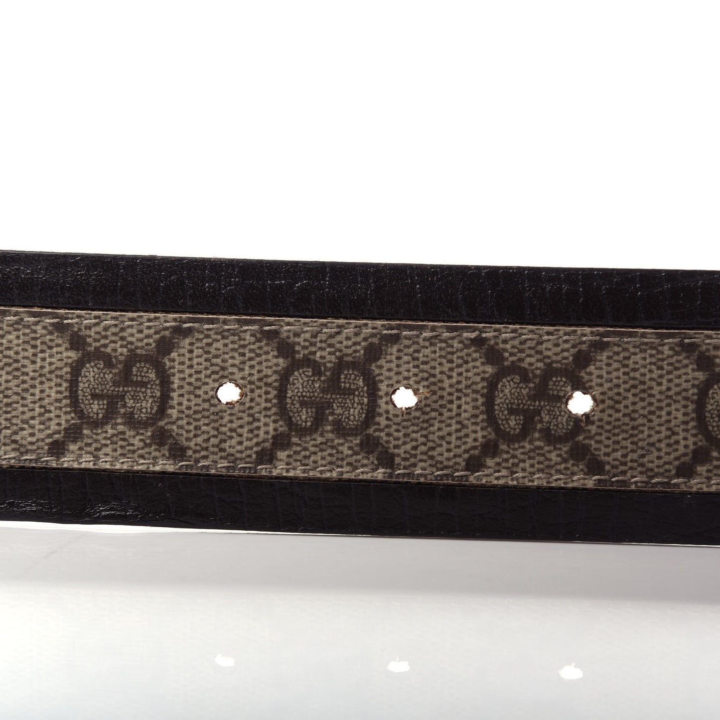 GG Supreme Monogram Niagara Lux Calfskin Interlocking G 40mm Belt 95 38 Beige Ebony Cocoa
